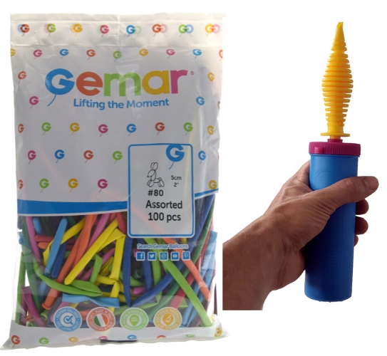 

Balon, balony do modelowania Rurki Gemar Pompka