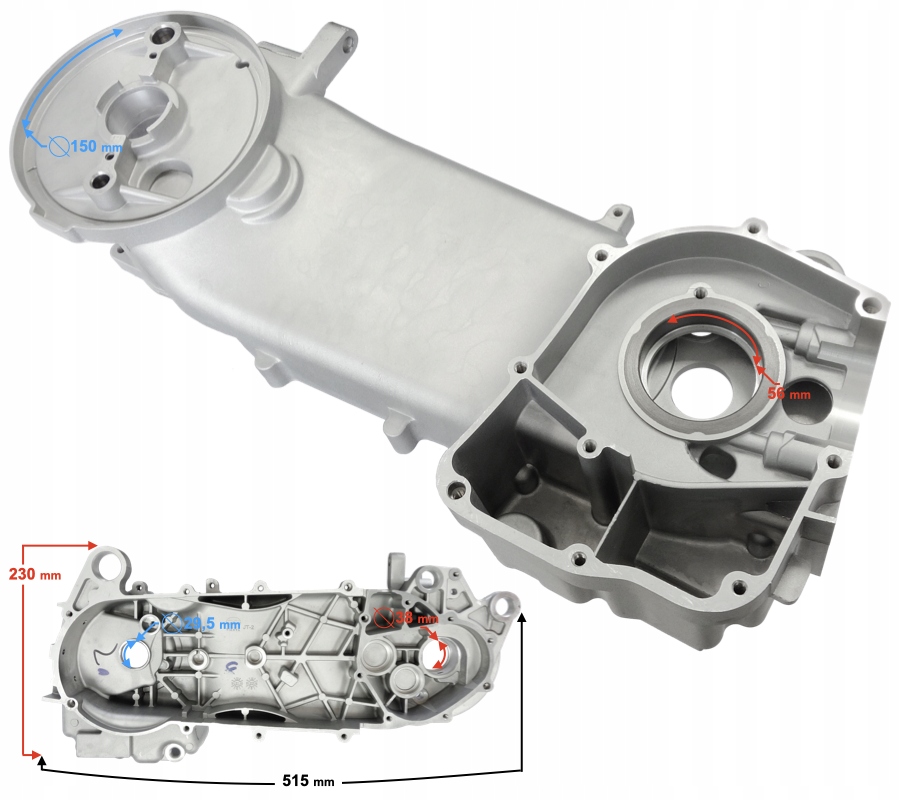 Karter silnika lewy Falcon 125 Producent WZMOTO
