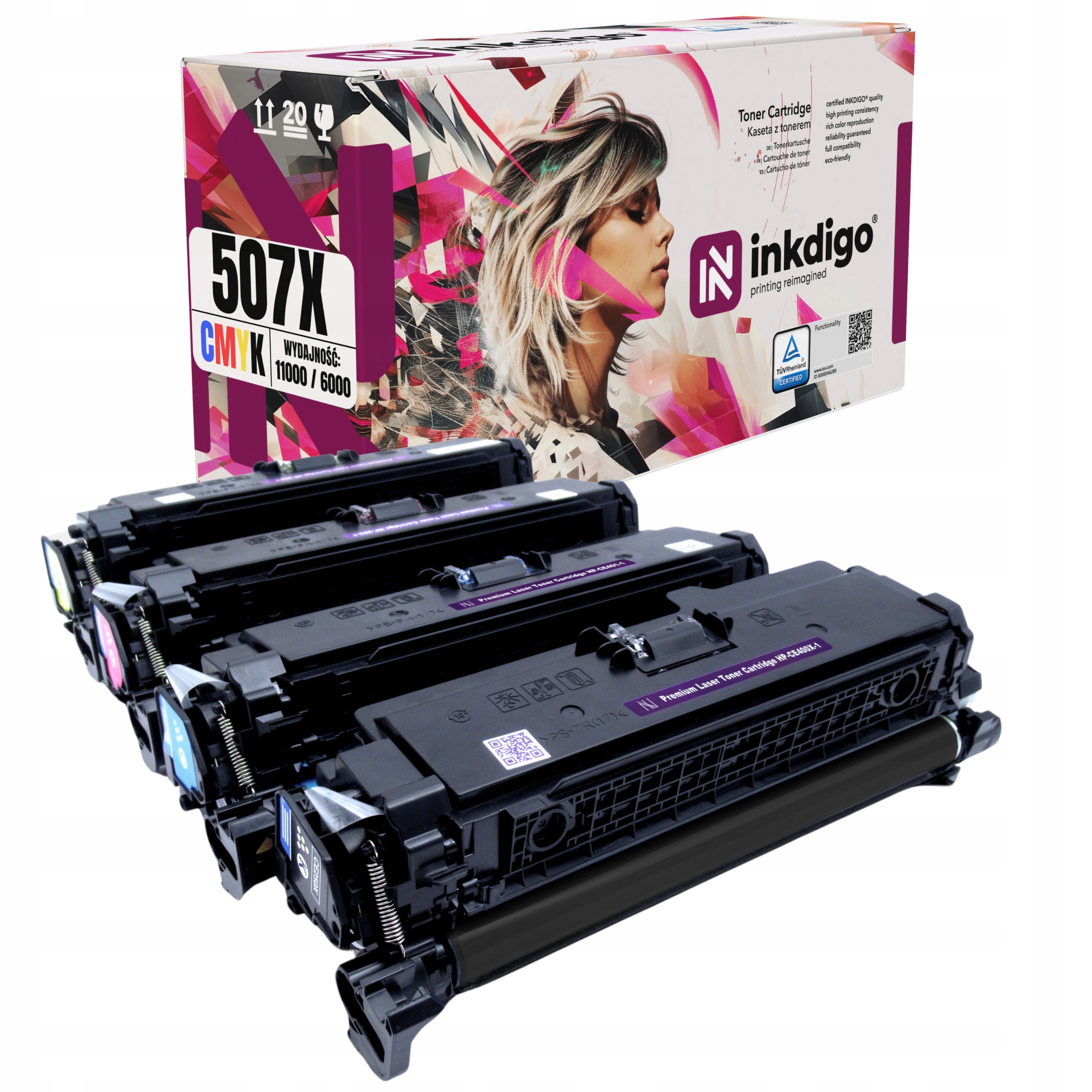 4x Toner Pro Hp M570 M575 M551 CE400X Sada Cmyk
