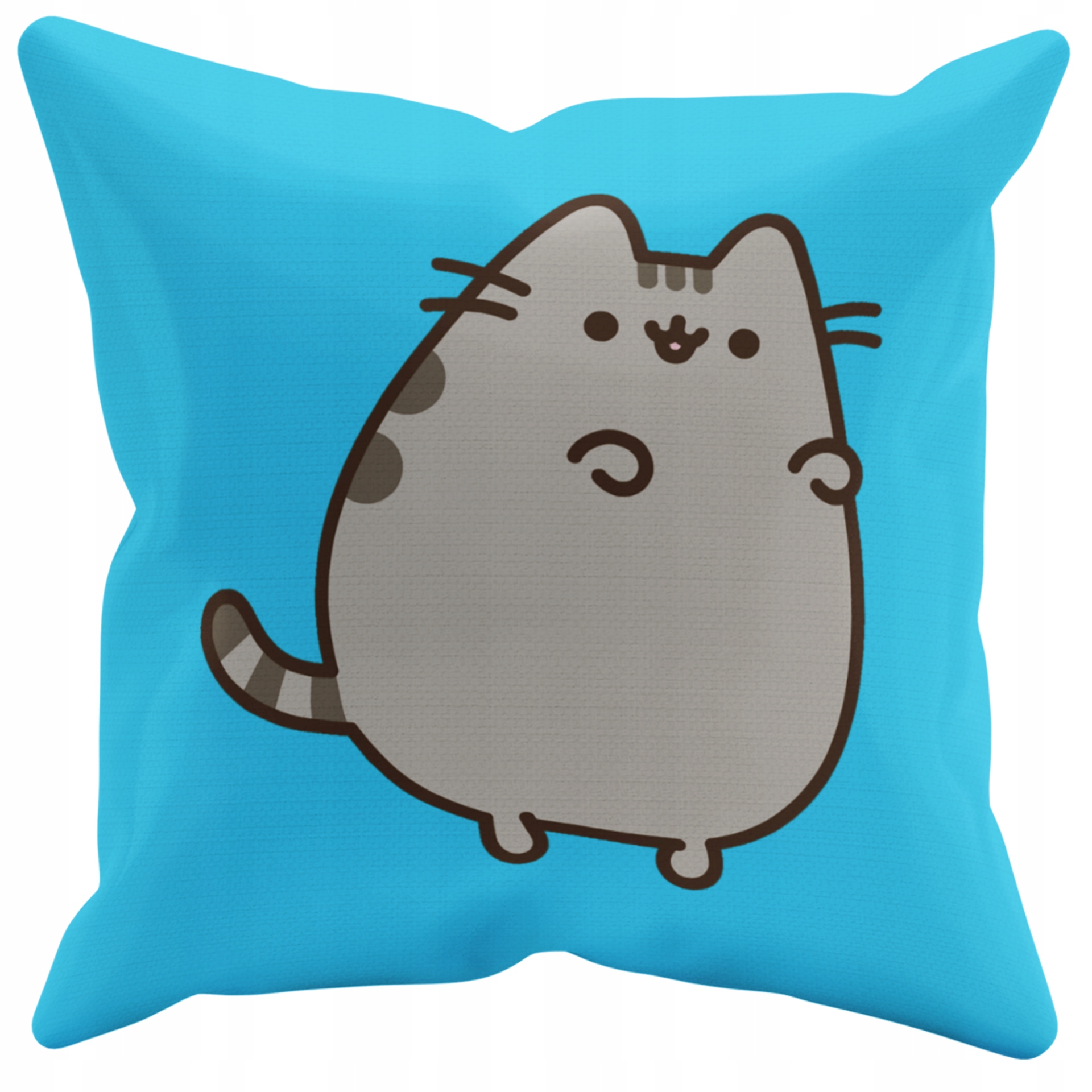 POSZEWKA NA PODUSZKĘ JAŚKA DO PRZEDSZKOLA RÓZOWY KOTEK + IMIĘ GRATIS Kolor dominujący odcienie niebieskiego