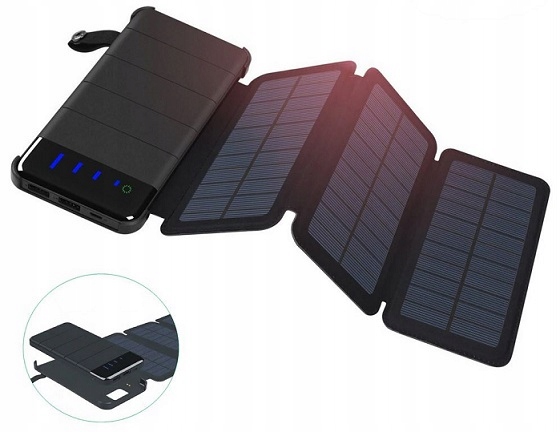 POWERBANK SOLARNY LATARKA VOLVO SZARY 10000mAh 2xUSB Marka inna