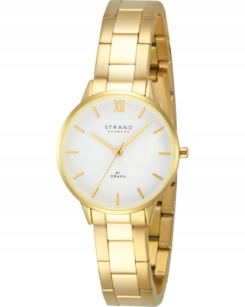 Nové originální dámské hodinky Strand by Obaku S747LXGISG-DNO zlaté