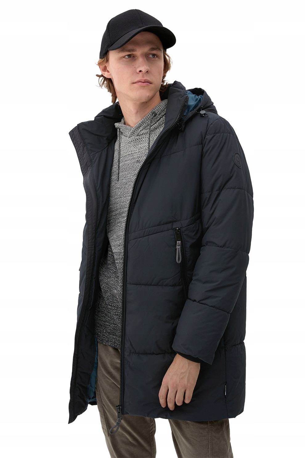 Qs Černá Zimní Parka S Kapucí A Odstíny XXL 6BB