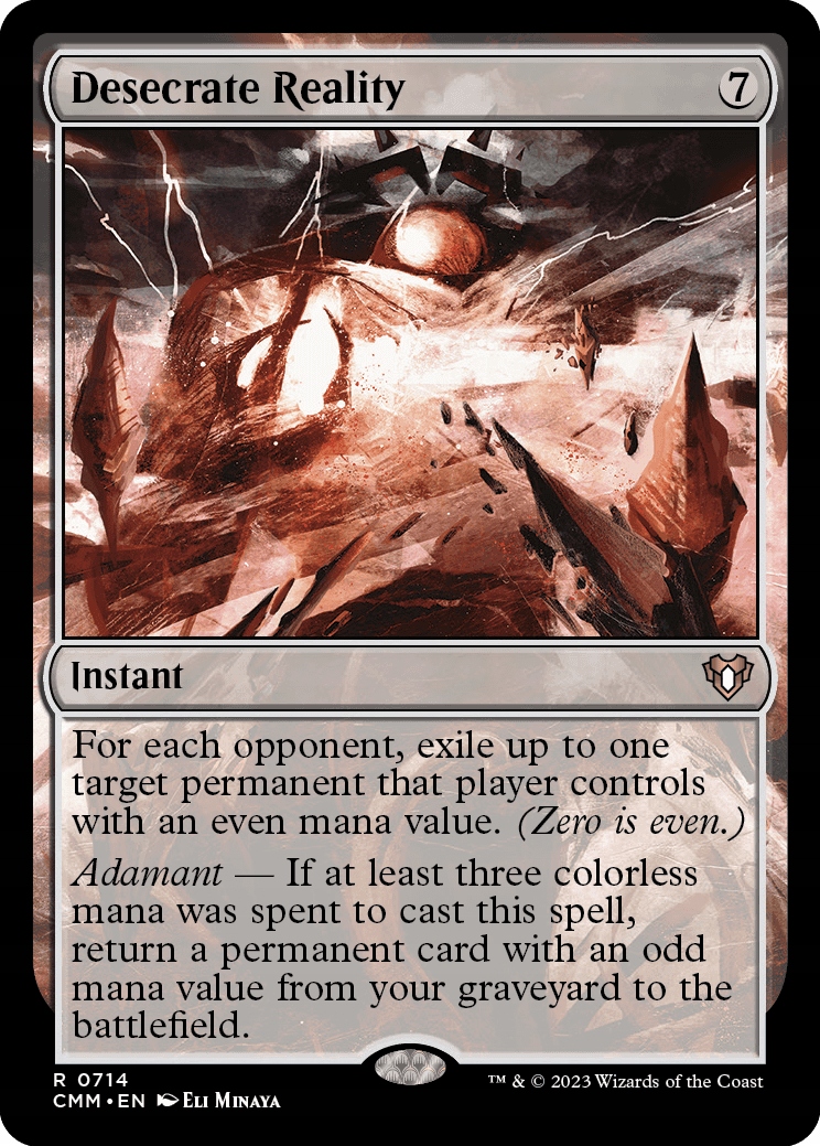 Mtg Desecrate Reality (r)