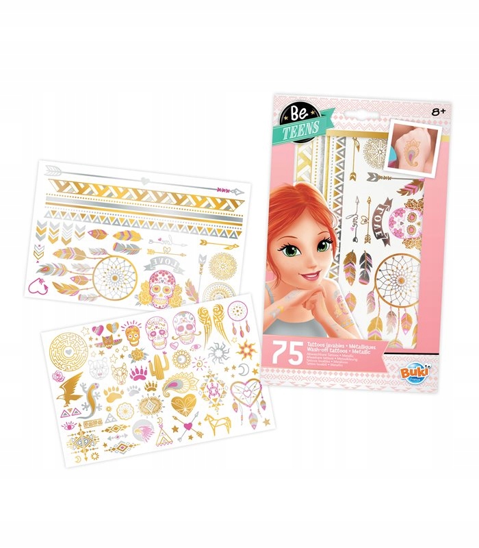 

Buki Zestaw Zmywalnych tatuaży dla dziewczynek