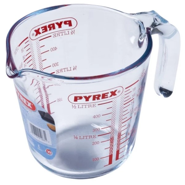 

Dzbanek kuchenny z miarką skalą uchem Pyrex 0,5L