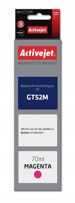 Activejet AH-GT52M Buteleczka z tuszem z atramentem (zamiennik Hp GT52M