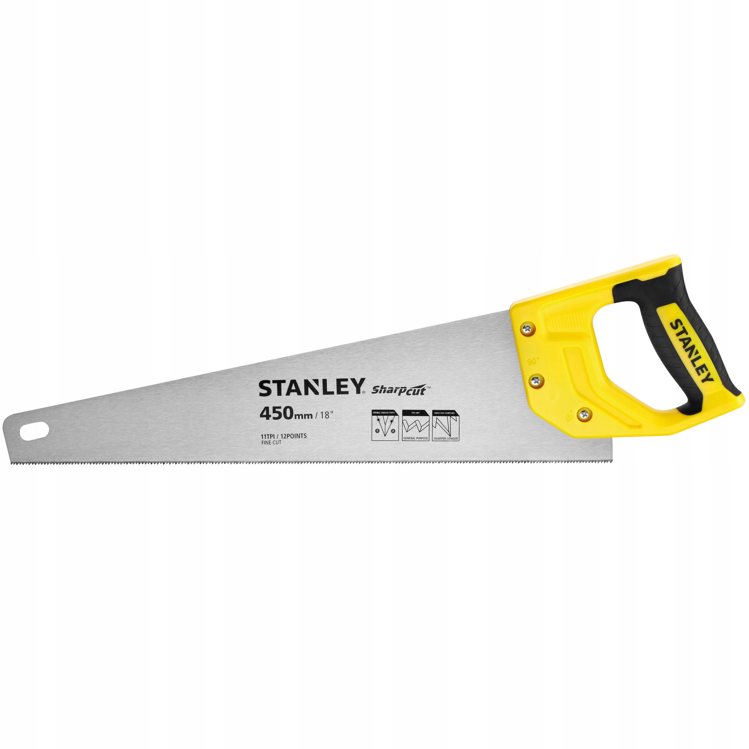STANLEY Piła płatnica ręczna 450mm 11z/cal 20370-1 Przeznaczenie do drewna