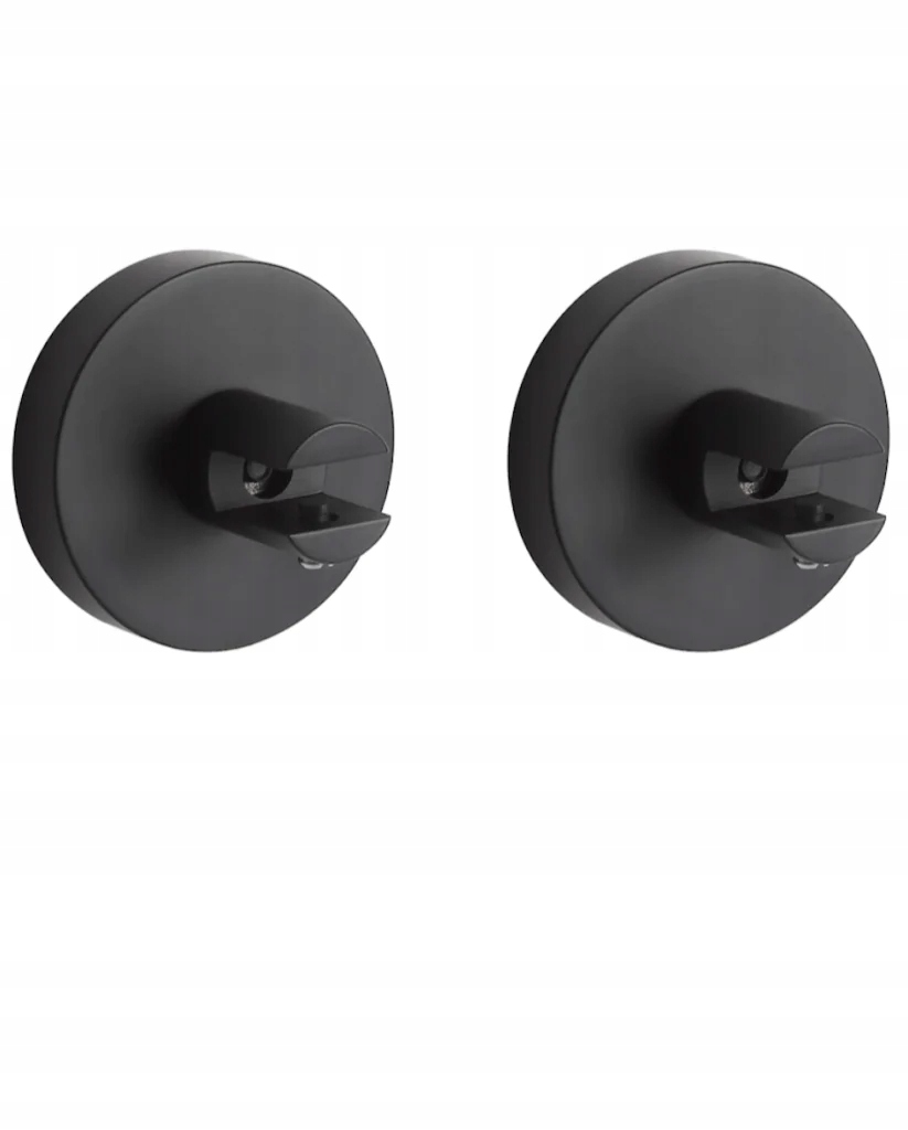 Držáky na skleněnou poličku černé s rozetou pro upevnění skla na skleněnou poličku