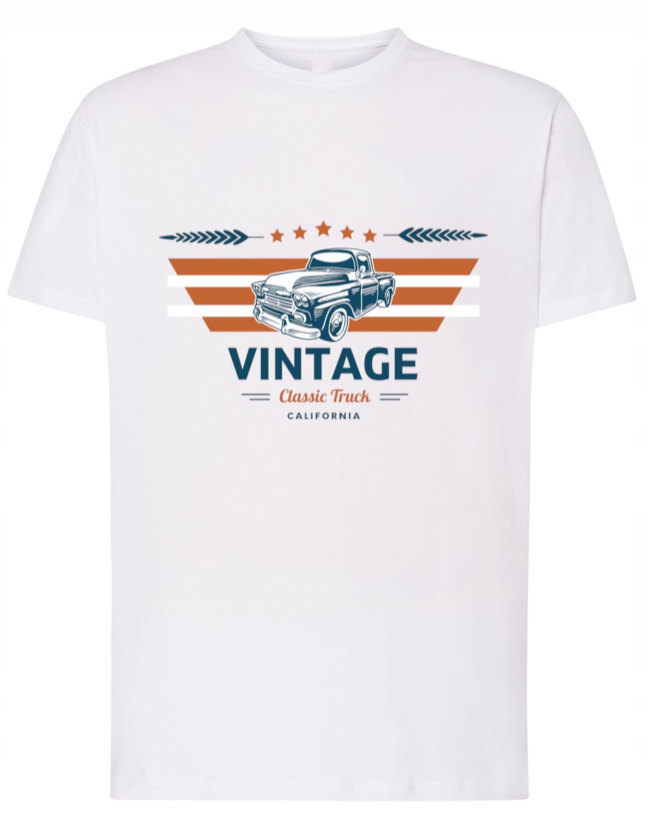 

T-Shirt koszulka nadruk ciężarówka vintage r.3XL
