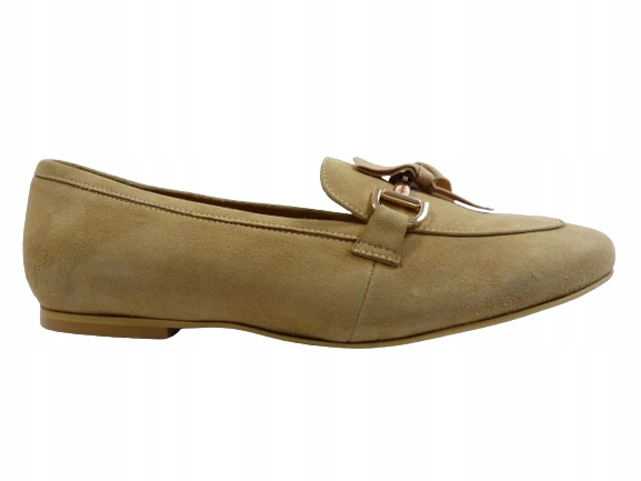 Elegantní světle hnědé dámské polobotky na jaro, kůže Karino 37