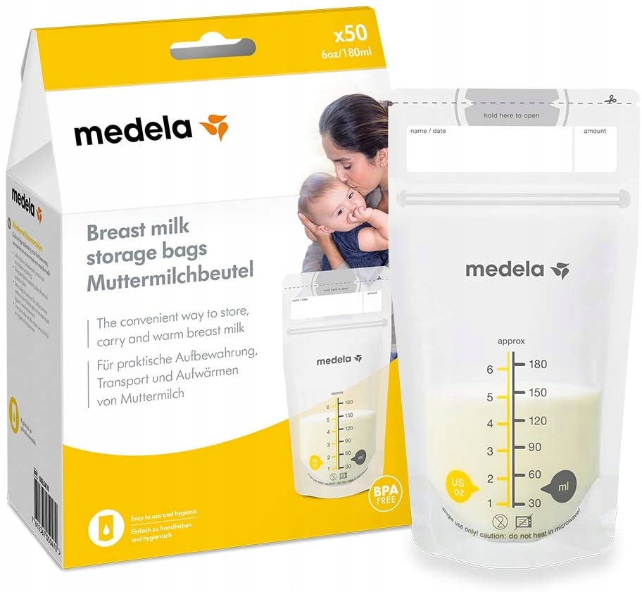 Woreczek na mleko Medela 180 ml 50 szt. OPIS
