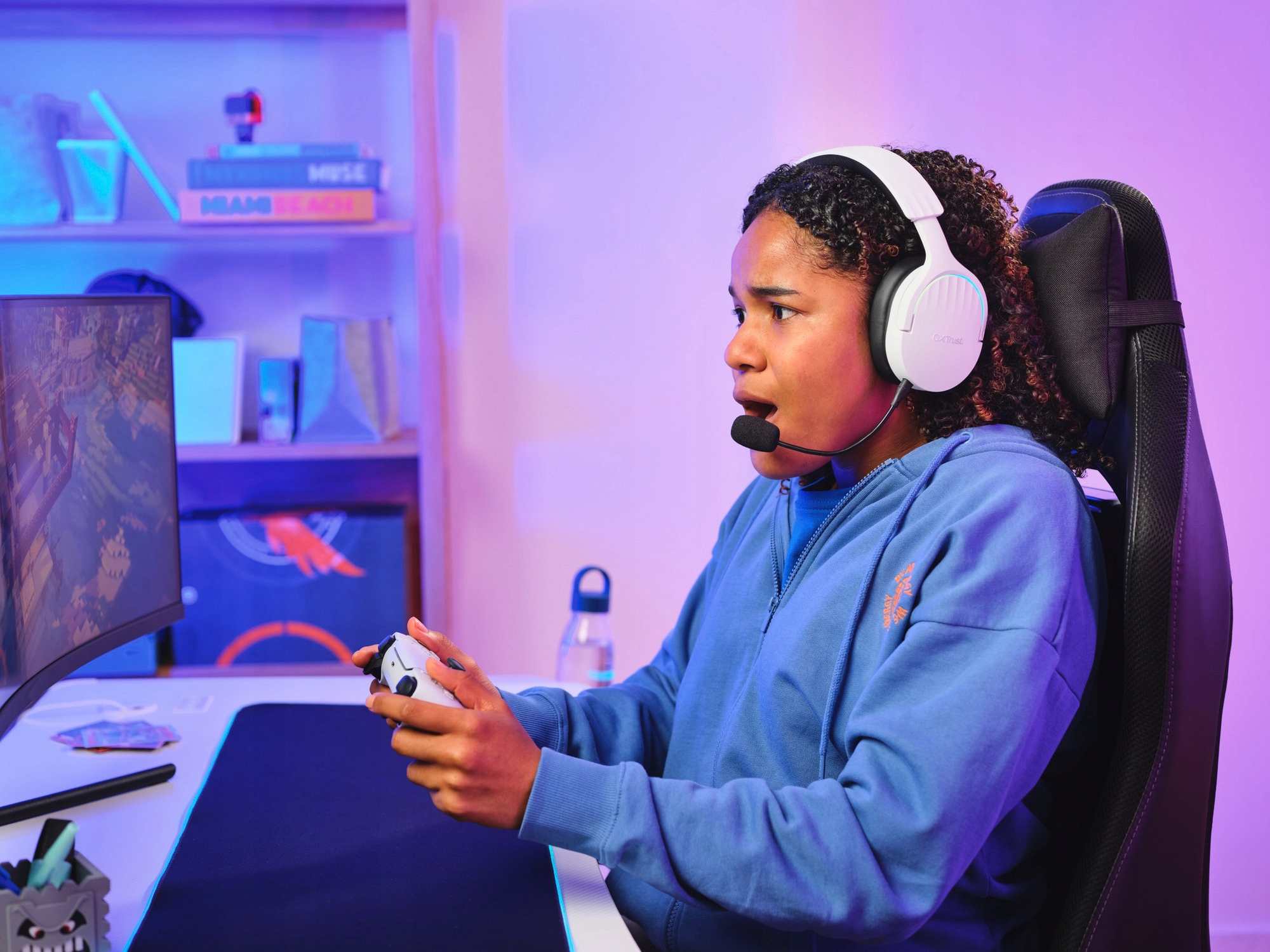 BEZPRZEWODOWE SŁUCHAWKI GAMINGOWE Z MIKROFONEM KONSOLA PC 2,4 GHz BLUETOOTH Transmisja sygnału Bluetooth