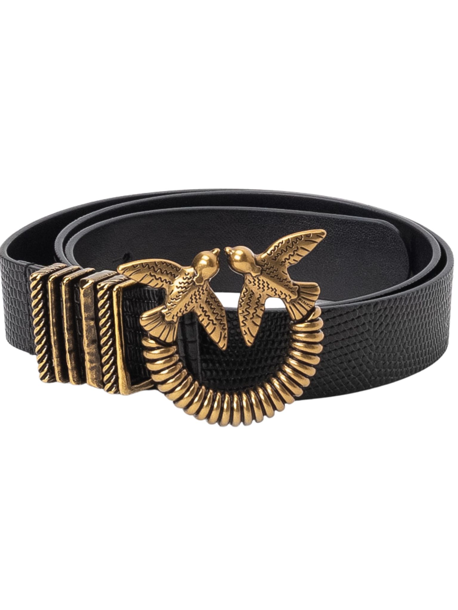 Dámský Kožený opasek opasek Pinko Love Berry H3 PLT01 102138 A1AE černý S