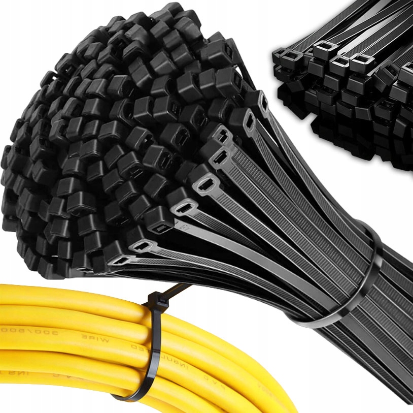 100x Opaski Zaciskowe Trytytki Kablowe Trytki Czarne 2,5 x 100 mm 100 Szt