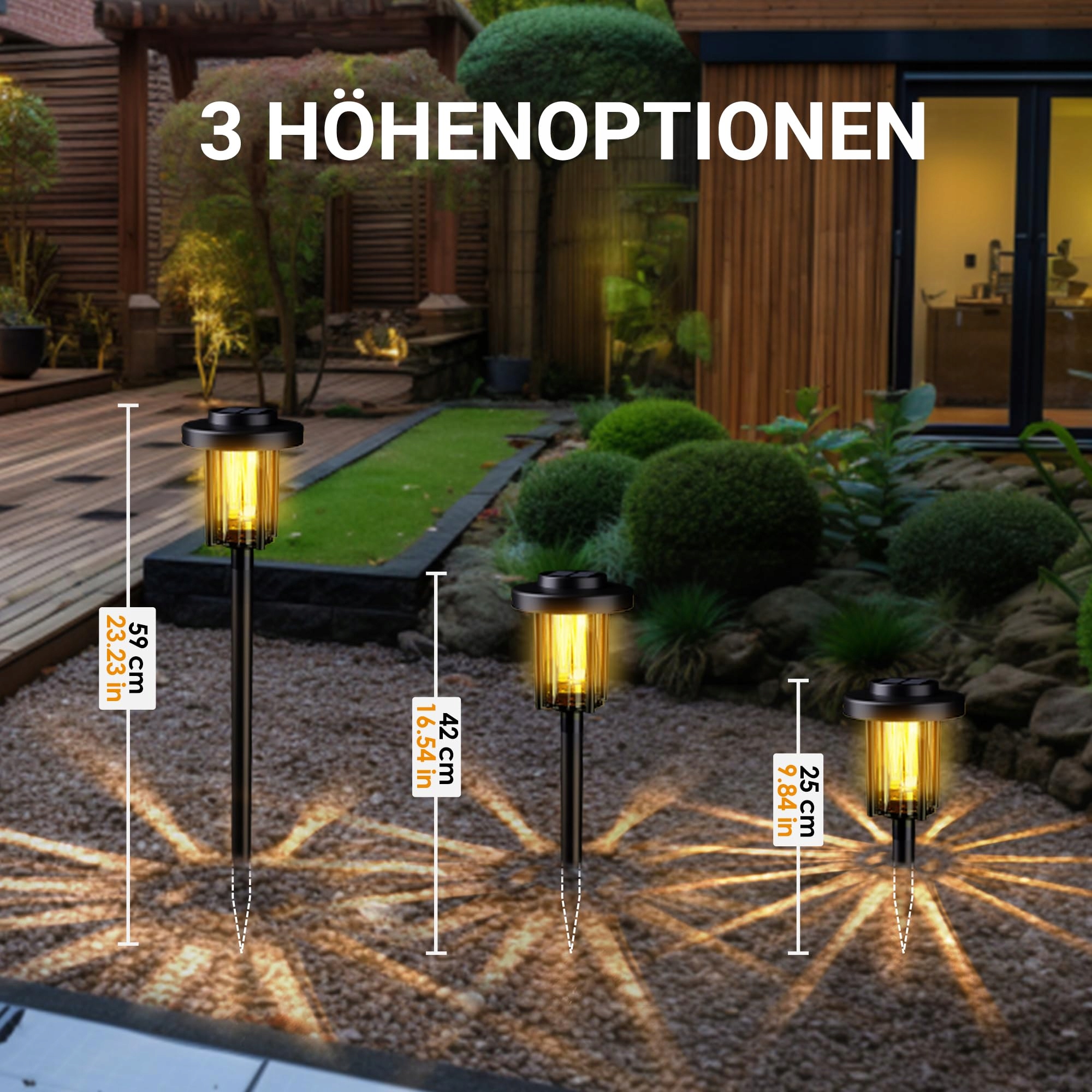 SOLPEX Lampy Solarne LED 6 Sztuk Ogród Taras Ścieżka Ciepły Biały — miniatura 6