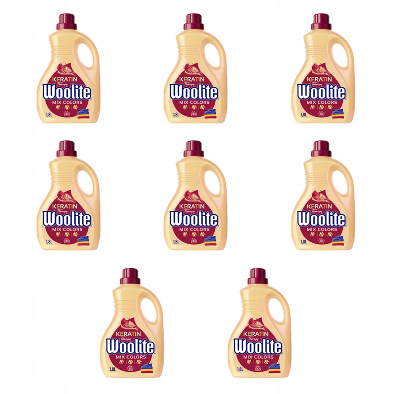 Woolite Tekutý prací prostředek na ochranu barev Keratin 1,8 l X8