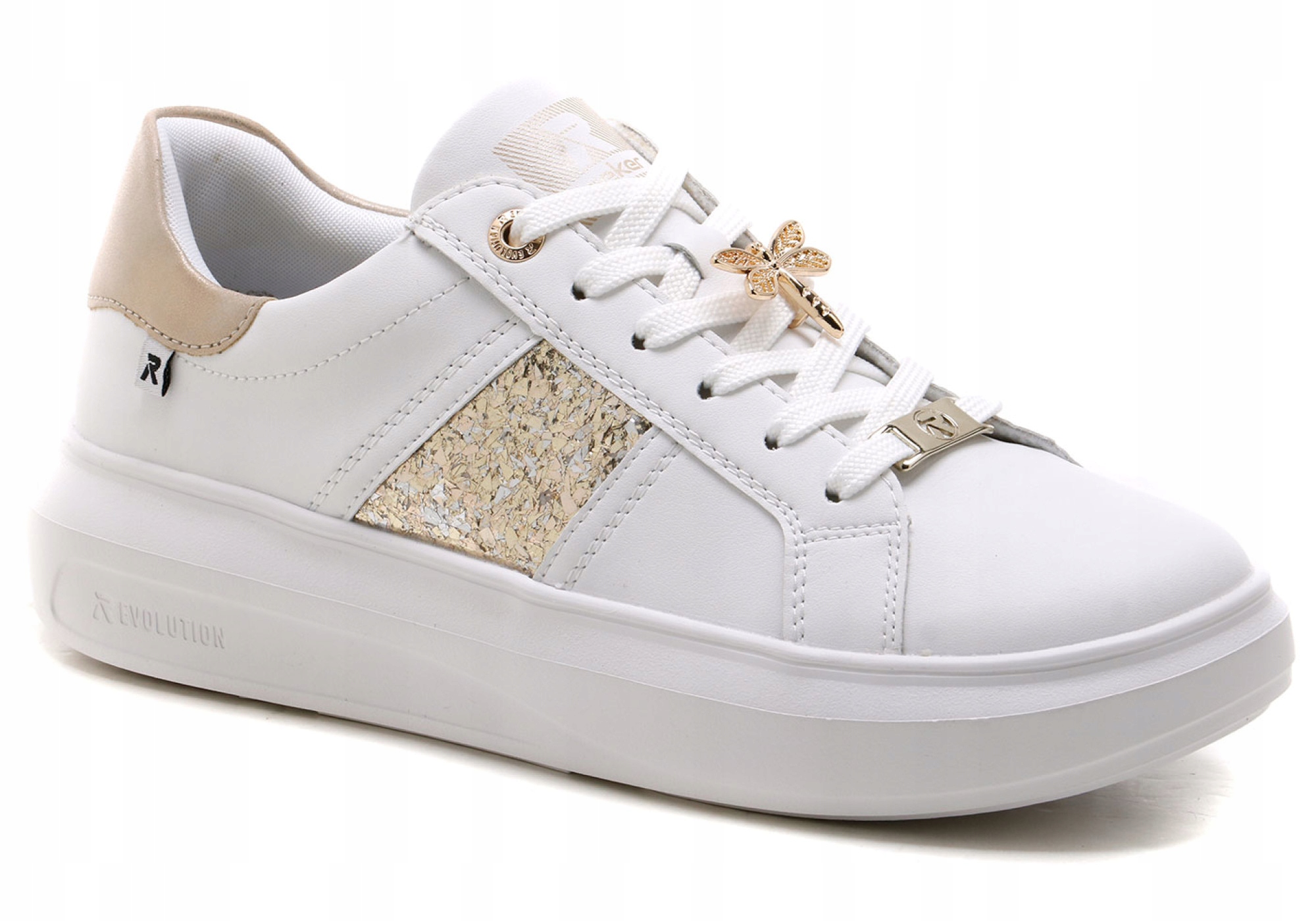 Rieker W1202-82 dámské polobotky bílé, velikost 39