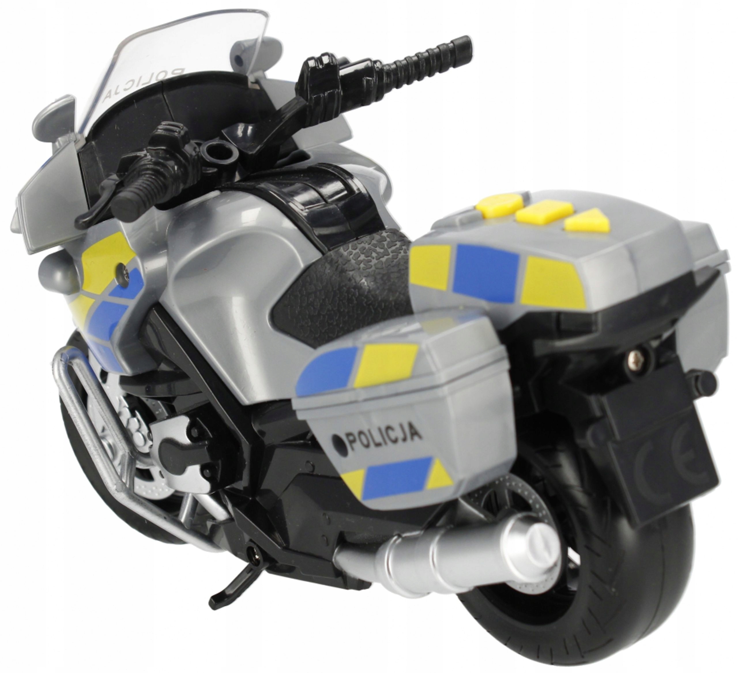 MÓWI PO POLSKU MOTOCYKL POLICJA MOTOR ŚCIGACZ ŚWIATŁO i DŹWIĘK Z NAPĘDEM Wiek dziecka 3 lata +