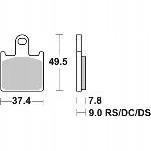 838HS - Колодки передние SBS KAWASAKI ZX 600 ZX-6R 2007-NINJA