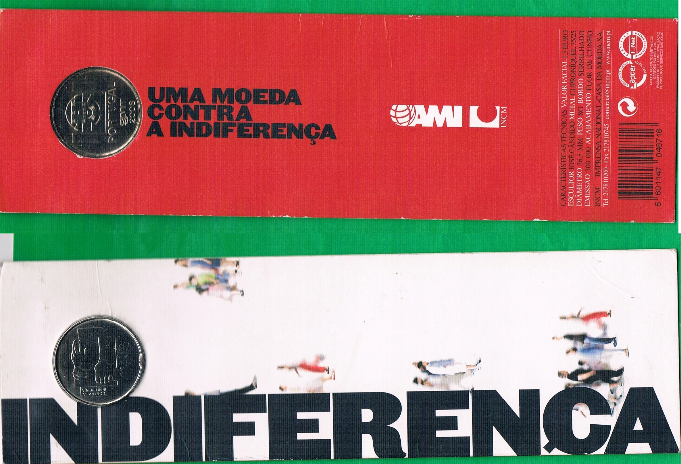 Portugalia 1.5€ - AMI - 2008r