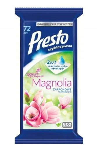 

Presto chusteczki universalne magnolia 2w1 72 szt