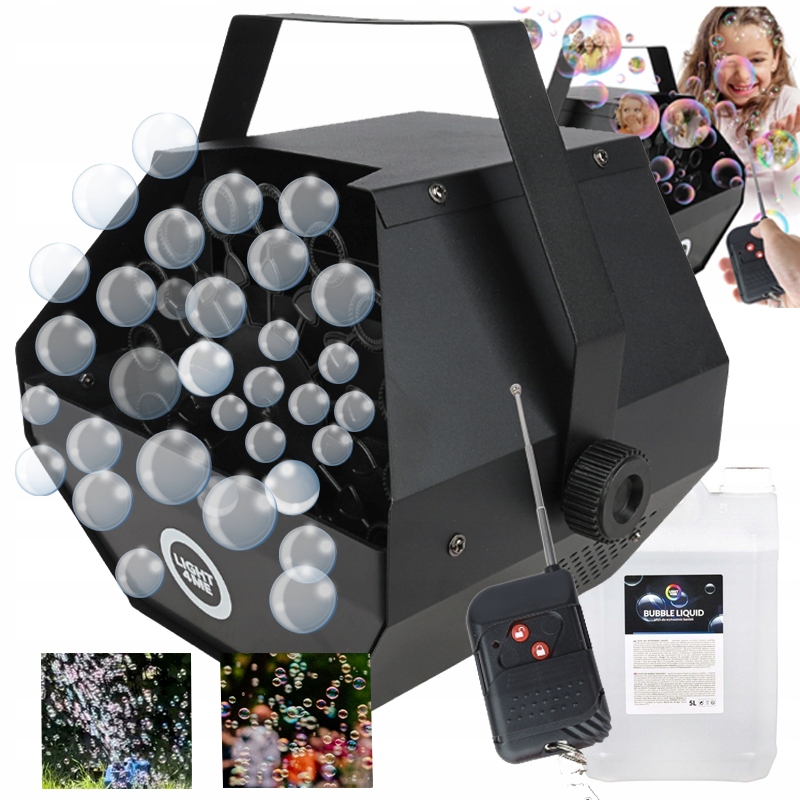 Výrobník Mýdlových Bublin Stroj Na Bubliny Animace Party Dálkové Ovládání Tekutina