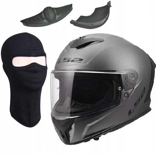 LS2 FF820 Rapid III Solid Matt Titanium motocyklová integrálna prilba M