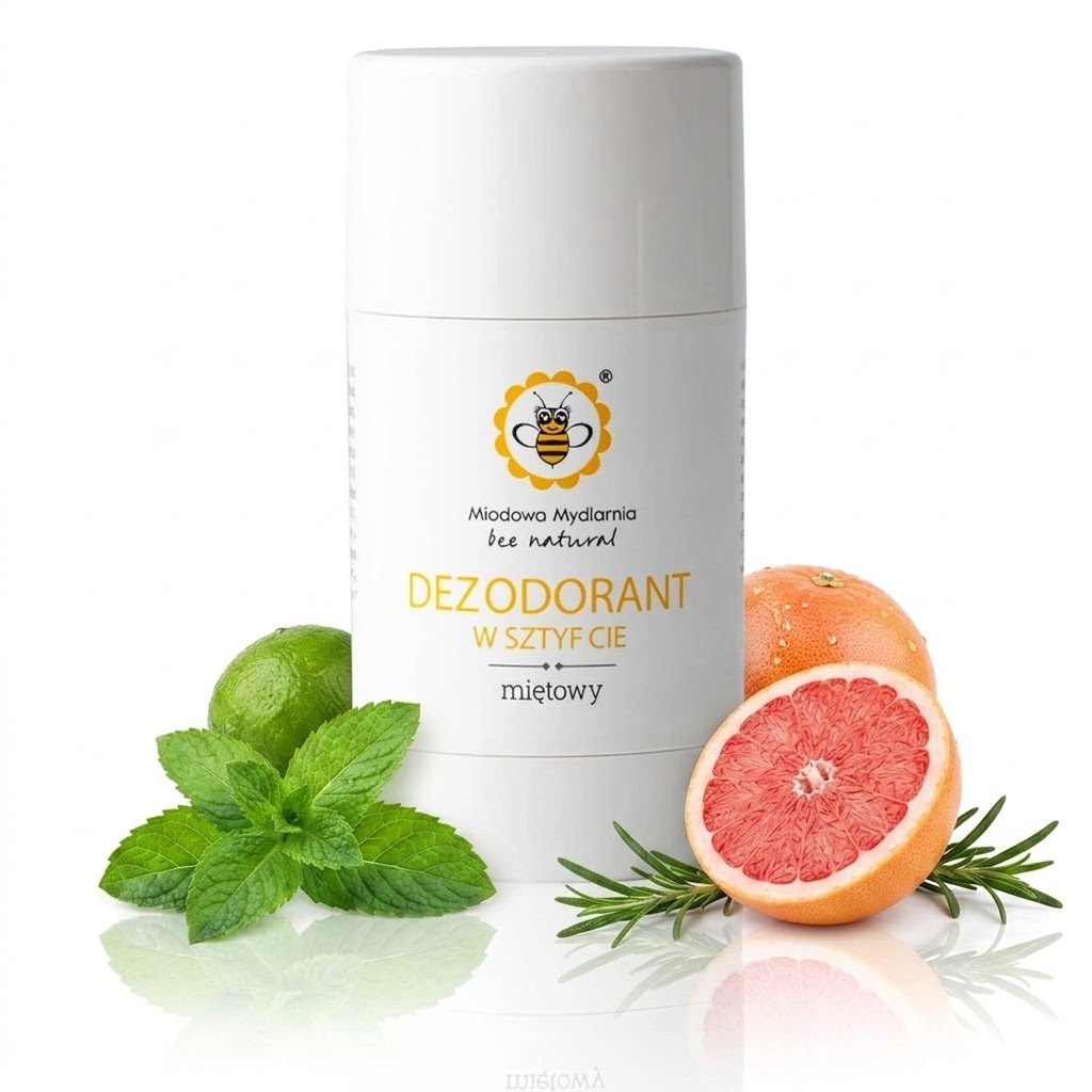 Přírodní mátový deodorant Miodowa Mydlarnia 72 g tyčinka bez hliníku