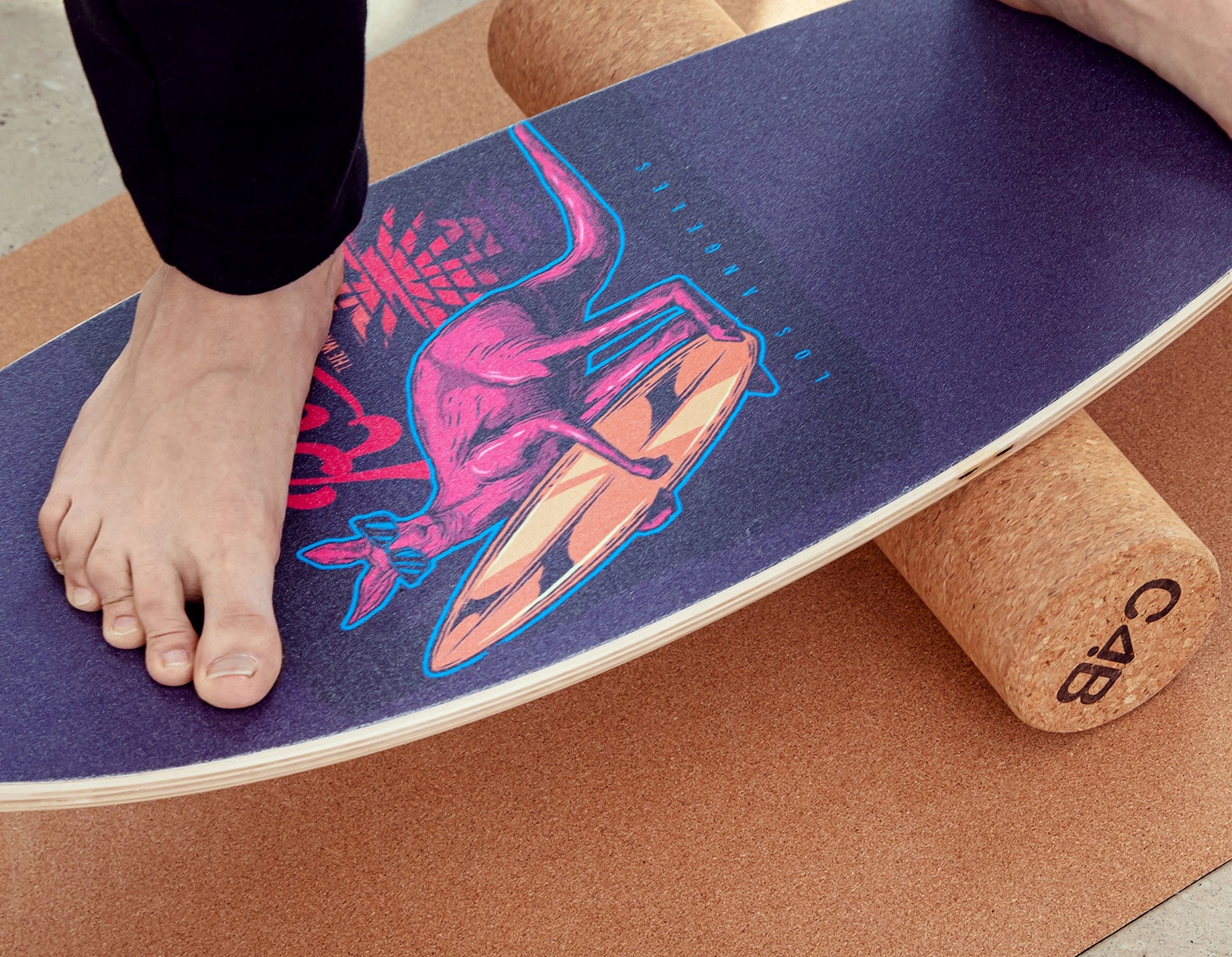 Deska do balansowania z drewna klonowego Model Board_Curved_SET