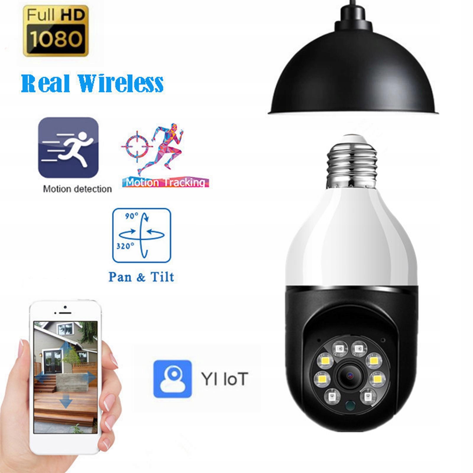 Lampa panoramiczna 2MP automatycznym śledzeniemE27 Kod producenta lovoskiy@163.com-68044148