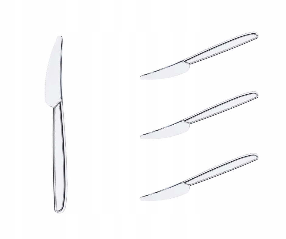 

Noże Plastikowe Bezbarwne 50SZT