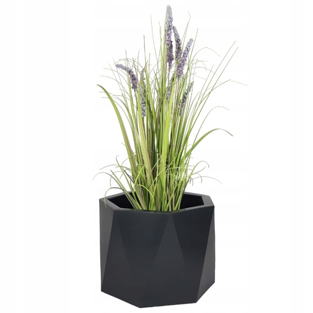 Geometrický velký květináč Ceres 30 cm, antracit