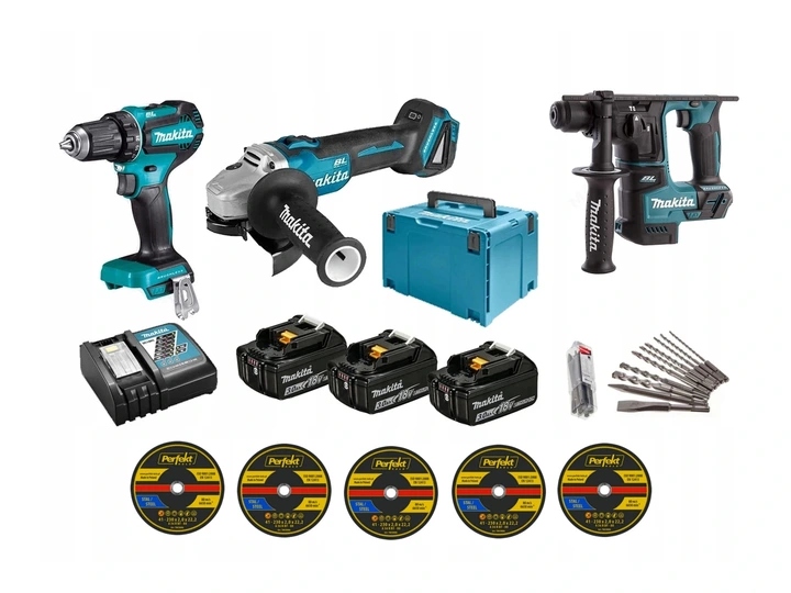 

Makita Zestaw DHR171 DGA504 DDF485 18V Combo 3xAKU