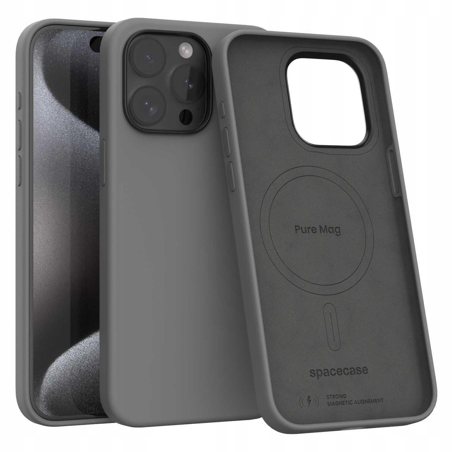 Spacecase Pure Mag iPhone 15 Pro Max šedé pouzdro