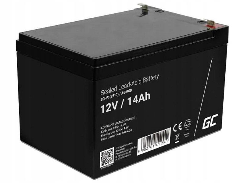 

Akumulator Green Cell AGM08 14Ah 12V
