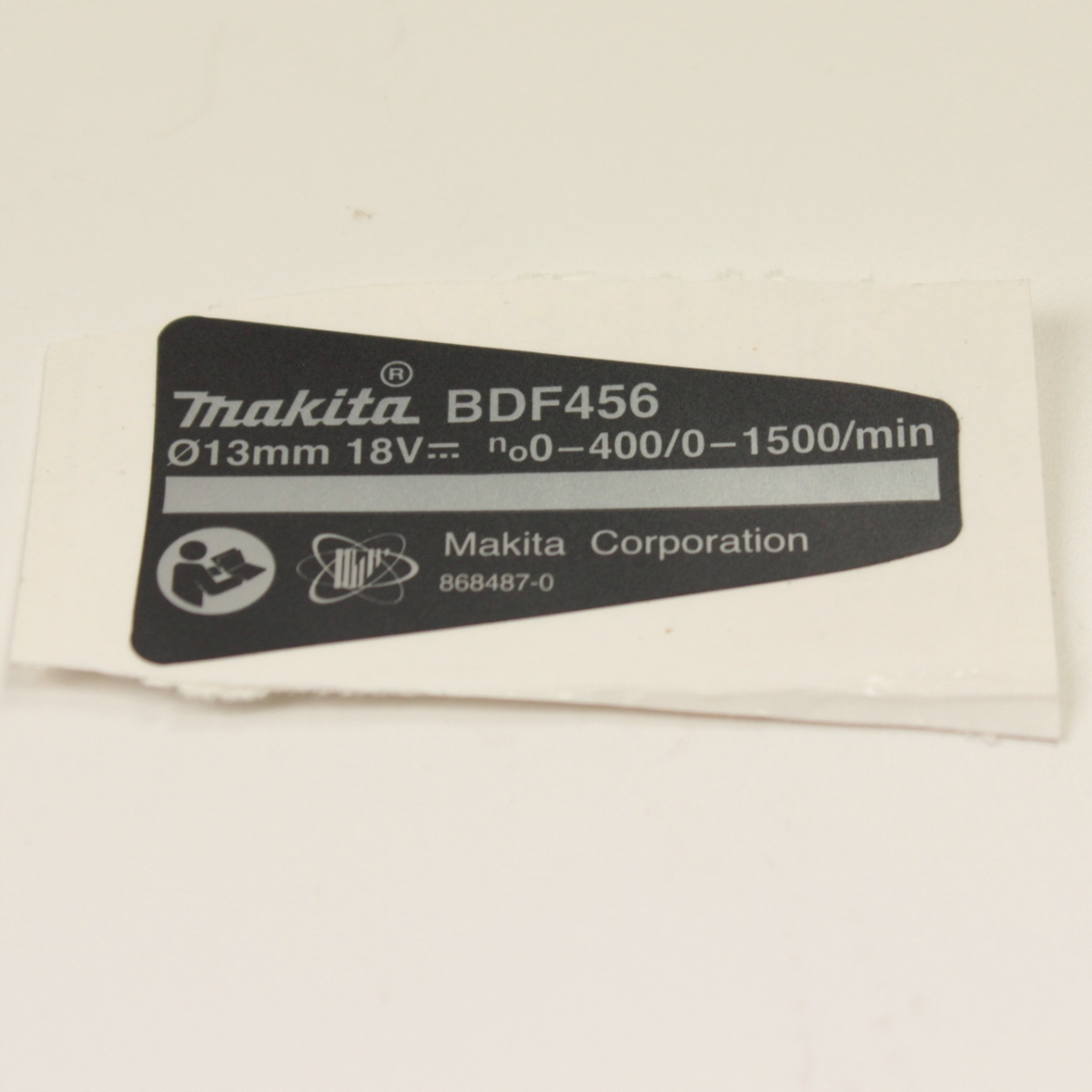 

Tabliczka znamionowa Wkrętarka Makita BDF456