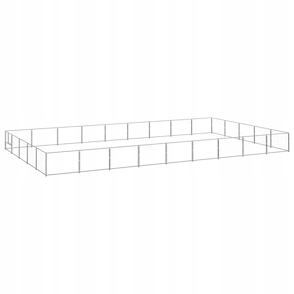 Psí kotec stříbrný 45 m² ocel