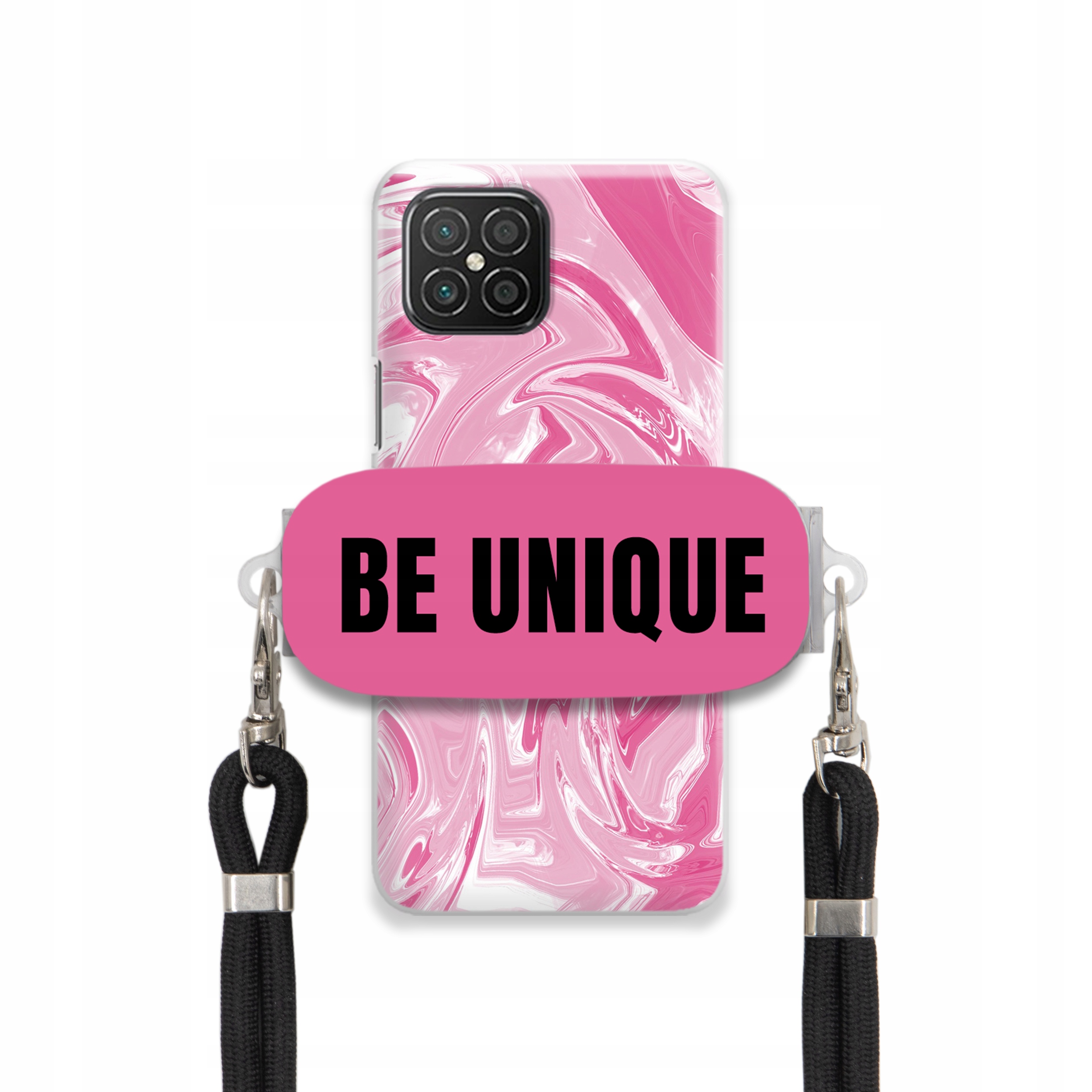 Pouzdro pro Huawei Nova 8 Se Case úchytka na šňůrku Černá Růžová Mramorová Unique