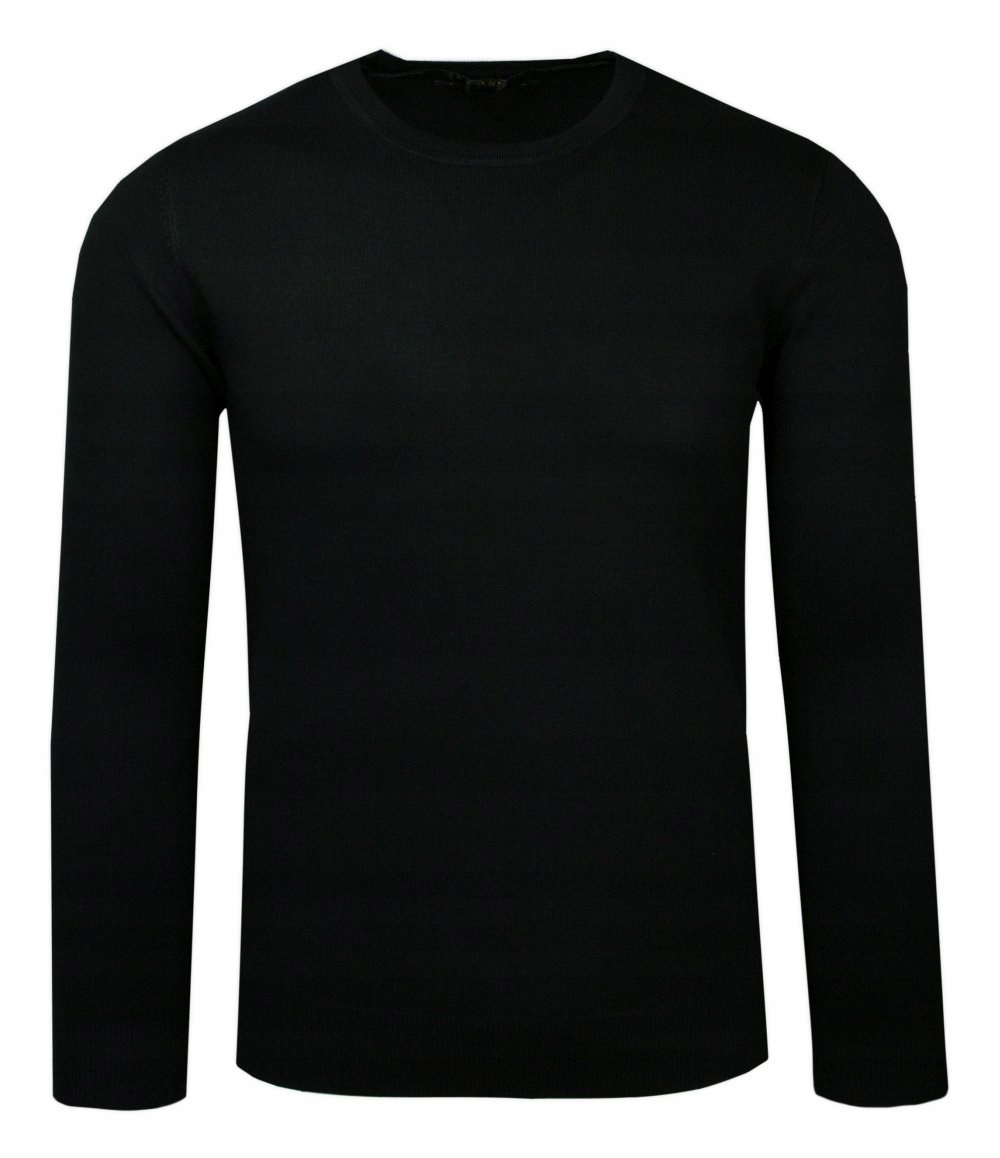 Černý svetr Kulatý s výstřihem M