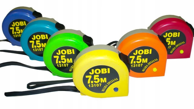 Miara zwijana taśma miernicza Jobi 7,5 m Długość 7.5 m