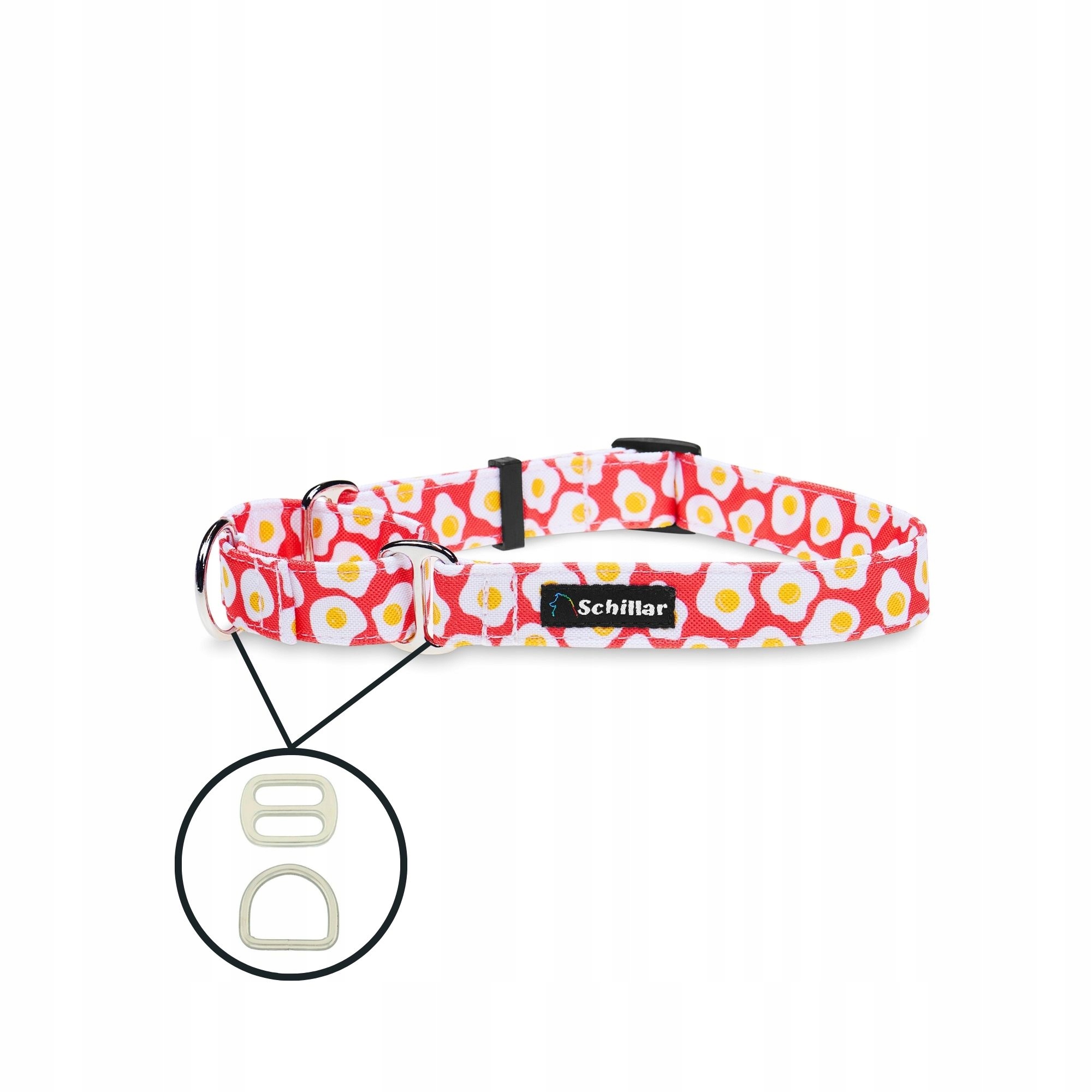 Levně Obojek martingale pro velkého psa barevná sázená vejce L XL 40-60cm