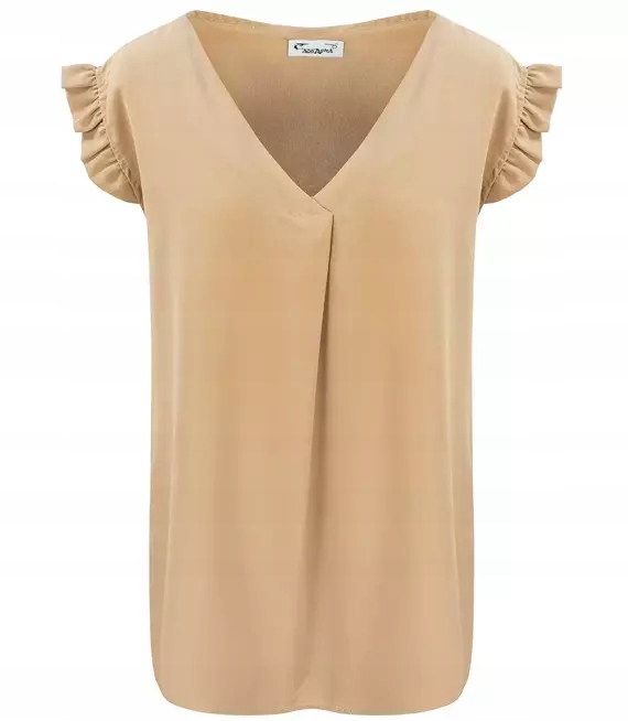 

Elegancka Bluzka z falbanami krótki rękaw XL/2XL