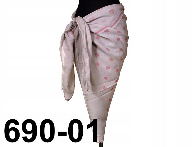 CHUSTA PLAŻOWA PRZEWIEWNE PAREO DŁUGIE MAXI 690-01 Płeć kobieta