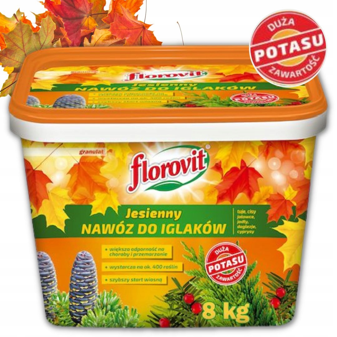 

Nawóz do iglaków tui jesienny Florovit 8 kg cis