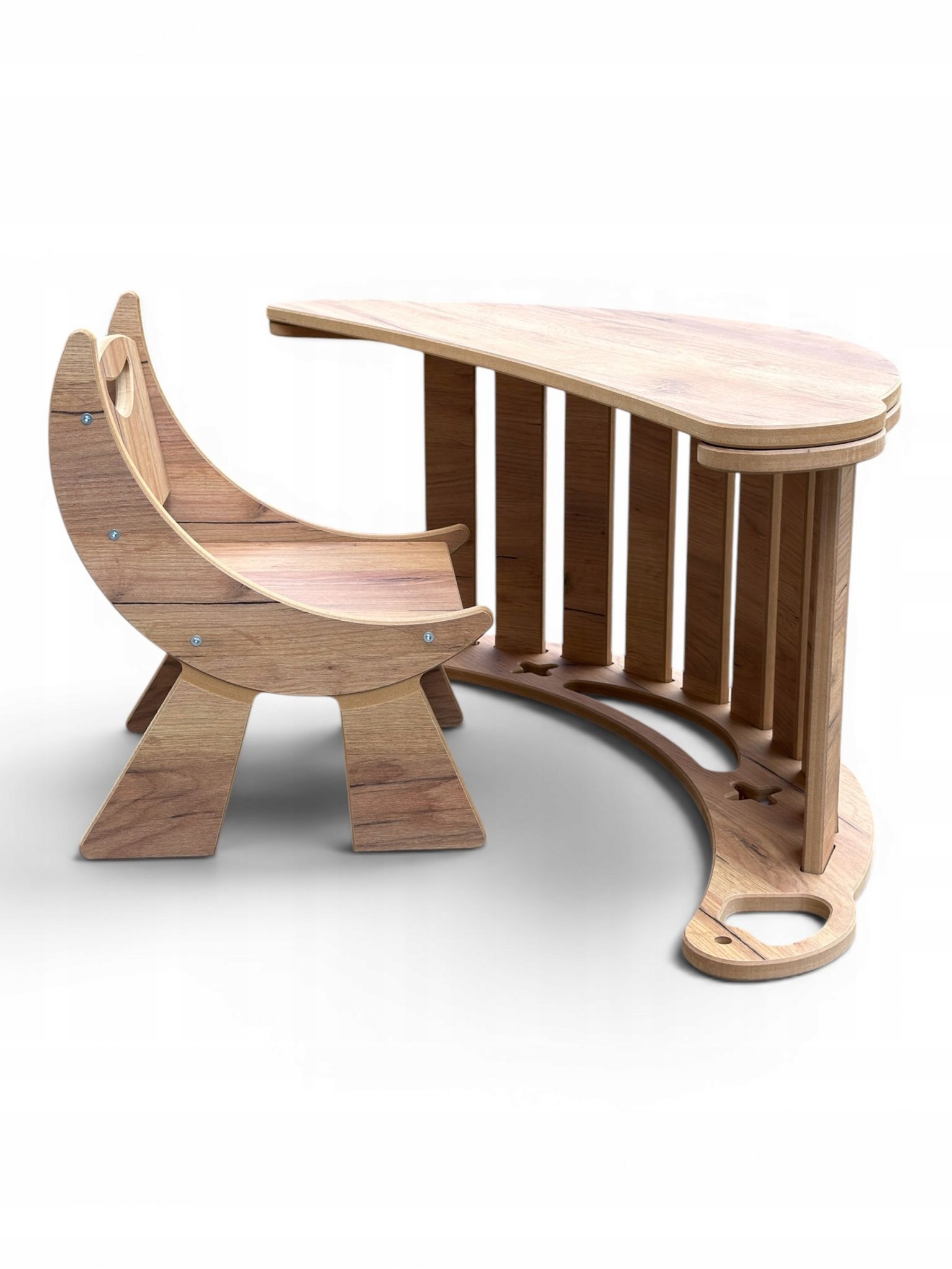 Bujak Montessori 3w1 Biurko i Krzesło dla Dzieci Wood Style