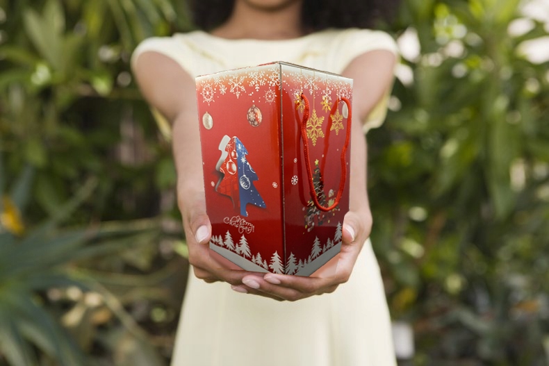 WIECZNA CHOINKA W SZKLE LED JAK RÓŻA MIKOŁAJ ŚWIĘTA GWIAZDKA PREZENT LED Stan opakowania oryginalne