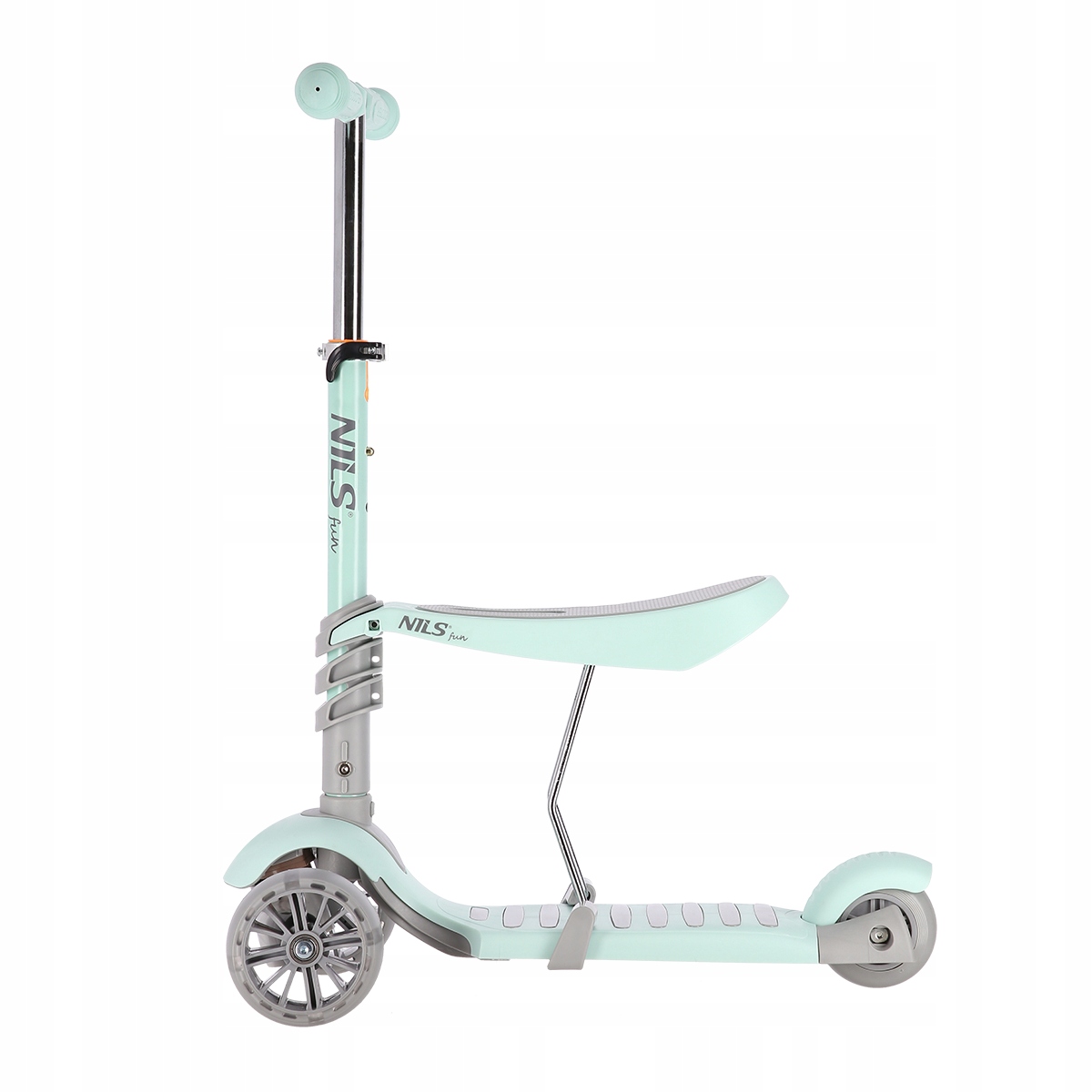 HULAJNOGA DLA DZIECI Z SIODEŁKIEM ŚWIECĄCE KOŁA Koła Kauczukowe