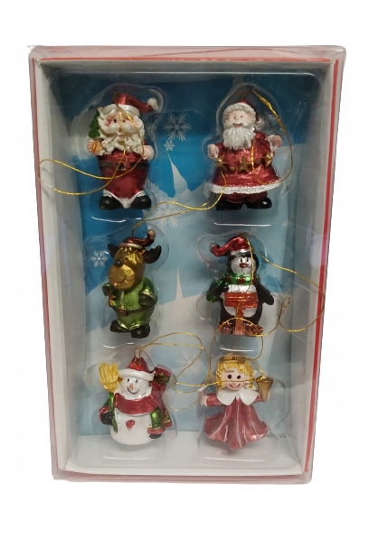 

Figurki zawieszki świąteczne 6 szt. Saco