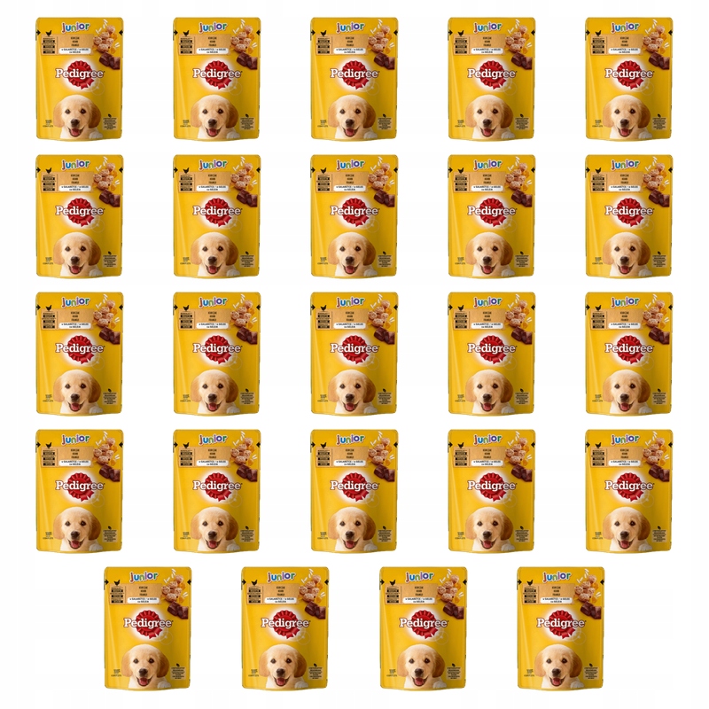 Pedigree Junior vlhké krmivo pro psy, kuřecí rýže 100 g X24